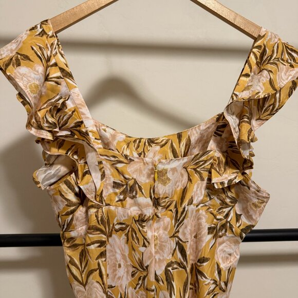 NWT Madewell Angelina Yellow Floral Slip Dress 8 - Picture 12 of 13